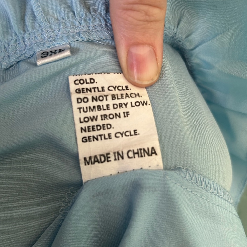 Light Blue Ruffled Blouse - Picture 9 of 9